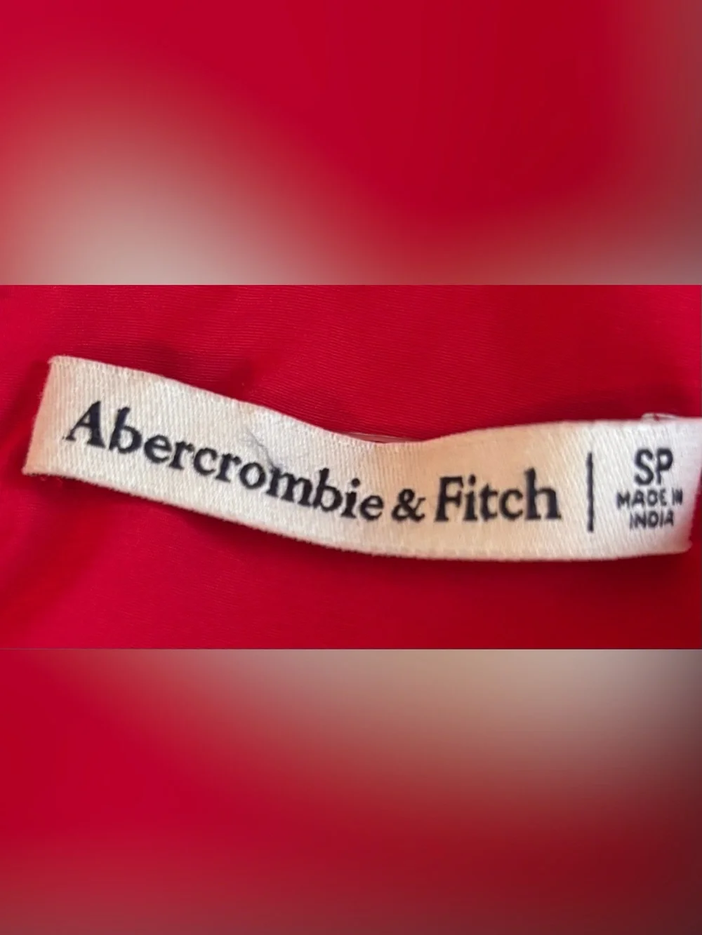 Abercrombie & Fitch Red Lace Up Back Ruffle Maxi Dress SP